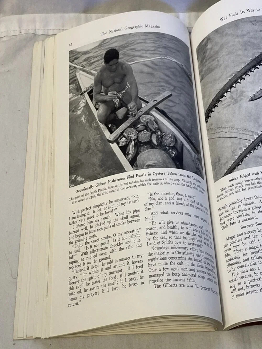 1943 JAN National Geographic Magazine Vol 83 No 1 WWII Dogs Glass Gilbert Island